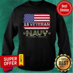 Awesome Navy Us Veteran American Flag Sweatshirt