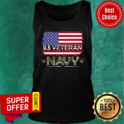 Awesome Navy Us Veteran American Flag Tank Top