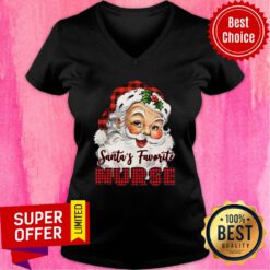 Awesome Santa's Claus Favorite Nurse Christmas V-neck