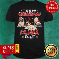 Awesome This Is My Santa Pug Dog Lover Merry Christmas Shirt