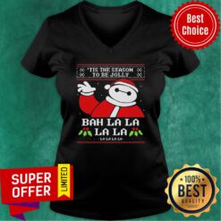 Baymax Tis The Season To Be Jolly Bah La La La Ugly Christmas V-neck