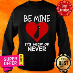 Be Mine It’s Meow or Never Cat Valentines Day Love Sweatshirt