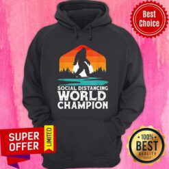 Bigfoot Social Distancing World Champion Sasquatch Vintage Hoodie