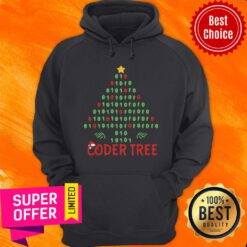 Coder Tree Christmas Tree Programmer Coder Xmas Hoodie