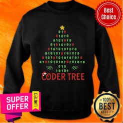 Coder Tree Christmas Tree Programmer Coder Xmas Sweatshirt