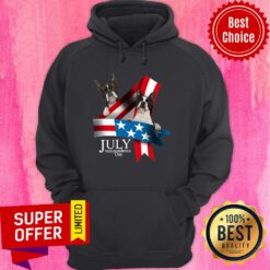French Bulldog 4 Of July Independence Day American Flag Hoodie