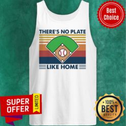 Funny Baseball There’s No Plate Like Home Vintage Retro Tank Top