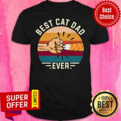 Funny Best Cat Dad Ever Vintage Shirt