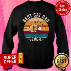 Funny Best Cat Dad Ever Vintage Sweatshirt