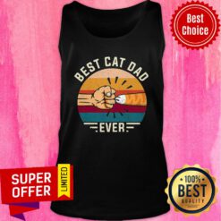 Funny Best Cat Dad Ever Vintage Tank Top