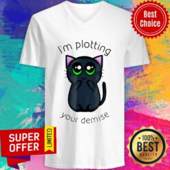 Funny Cat I’m Plotting Your Demise V-neck