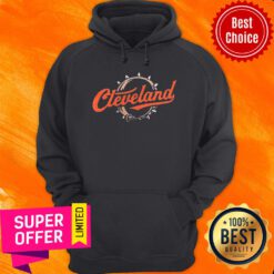 Funny Cleveland Football Script Collar Hoodie