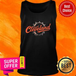 Funny Cleveland Football Script Collar Tank Top