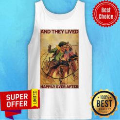 Funny Cowboys Horse Rodeo Couple And They Lived Happily Ever After Tank Top