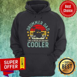 Funny Drummer Dad Like A Regular Dad But Cooler Vintage Hoodie