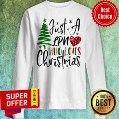 Funny Just A Lpn Who Loves Christmas Sweatshirt