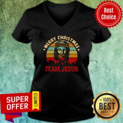 Funny Merry Christmas Team Jesus vintage V-neck