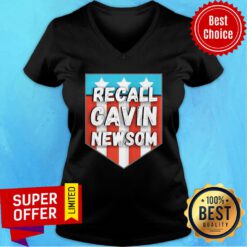 Funny Recall Gavin Newsom USA Patriots V-neck