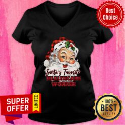 Funny Santa''s Claus Favorite Healthcare Worker Christmas V-neck