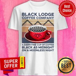 Good Coffee Black Lodge Coffee Company A Damn Fine Cup Of Coffee Black Vintage Shirt