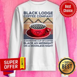 Good Coffee Black Lodge Coffee Company A Damn Fine Cup Of Coffee Black Vintage Sweatshirt