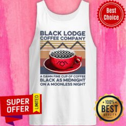 Good Coffee Black Lodge Coffee Company A Damn Fine Cup Of Coffee Black Vintage Tank Top
