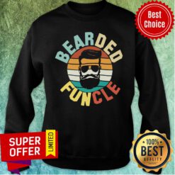 Good Cool Bearded Funcle Funny Uncle Vintage Retro Sweatshirt
