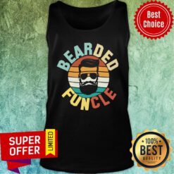 Good Cool Bearded Funcle Funny Uncle Vintage Retro Tank Top