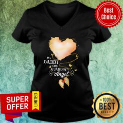 Heart Cloudy My Daddy Is My Guardian Angel V-neck