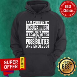 I Am Currently Unsupervised I Know It Scares Me Too Possibilities Are End Less Hoodie