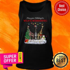 May Your Holidays Be Giraffe Wild And Wonderful Gift For Giraffe Lover Christmas Tank Top