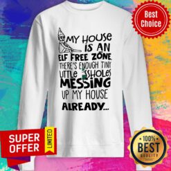 My House Zone There’s Enough Tiny Little Assholes Messing Up My House Already Christmas Sweatshirt