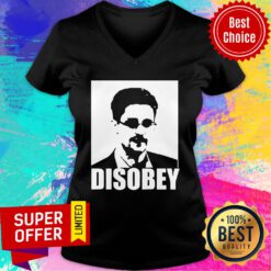 Nice Edward Snowden Disobey V-neck