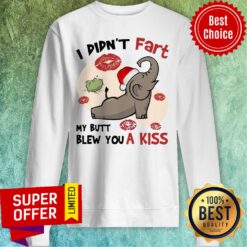 Nice Elephant Santa I Đin’t Fart My Butt Blew You A Kis Christmas Sweatshirt