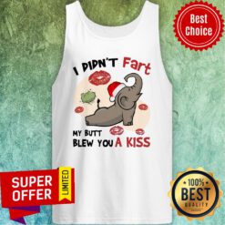 Nice Elephant Santa I Đin’t Fart My Butt Blew You A Kis Christmas Tank Top
