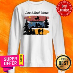 Nice I Am A Simple Woman Horse Sweatshirt