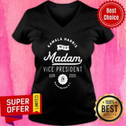 Nice Kamala Harris Mvp Madam Vice President Biden Harris 2020 V-neck