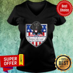 Nice My Retriever Curly Coated For President 2020 American Flag V-neck