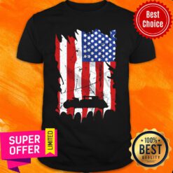 Official Car Guy American Flag Big Block Street Rod Shirt