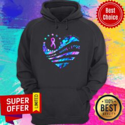 Official Fibromyalgia Awareness Faith Hope Love Colorful Heart Hoodie
