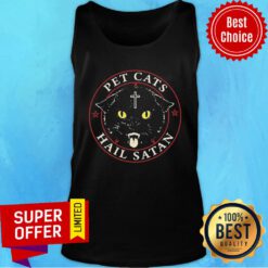 Official Pet Cats Hail Satan Tank Top