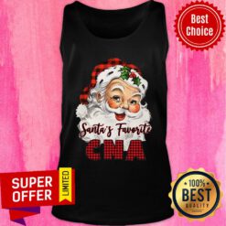 Official Santa's Claus Favorite CNA Christmas Tank Top
