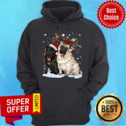 Original Pug Santa Reindeer Merry Christmas Light Hoodie