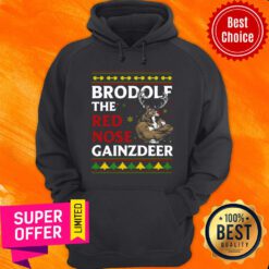 Premium Brodolf The Red Nose Gainzdeer Christmas Hoodie