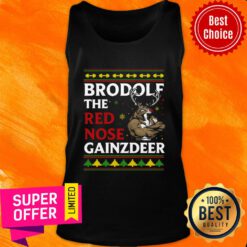 Premium Brodolf The Red Nose Gainzdeer Christmas Tank Top