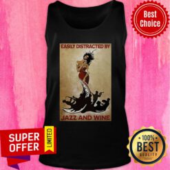 Premium Easily Distracted By Jazz And Wine Tank Top