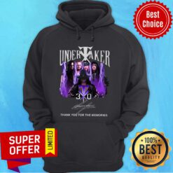 Premium Undertaker 30th Signature Thank You For The Memories Tee Hoodie