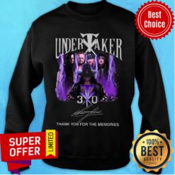 Premium Undertaker 30th Signature Thank You For The Memories Tee Sweatshirt