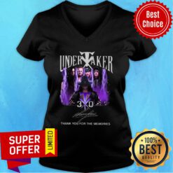 Premium Undertaker 30th Signature Thank You For The Memories Tee V-neck