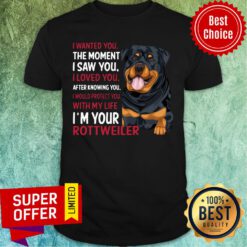 Rottweiler Wanted I Wanted You The Moment I Saw You I Loved You After Knowing You Shirt